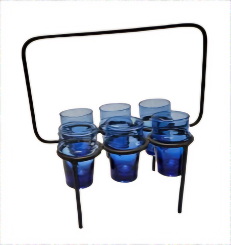 Teegläser Set Schwarz Blau