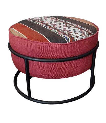 FES EL BALI Pouf Himbeere Rot