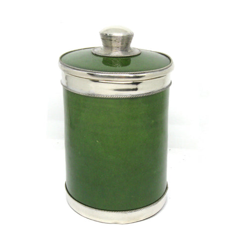 Moroccan ceramic jar | Moss green | H:14cm