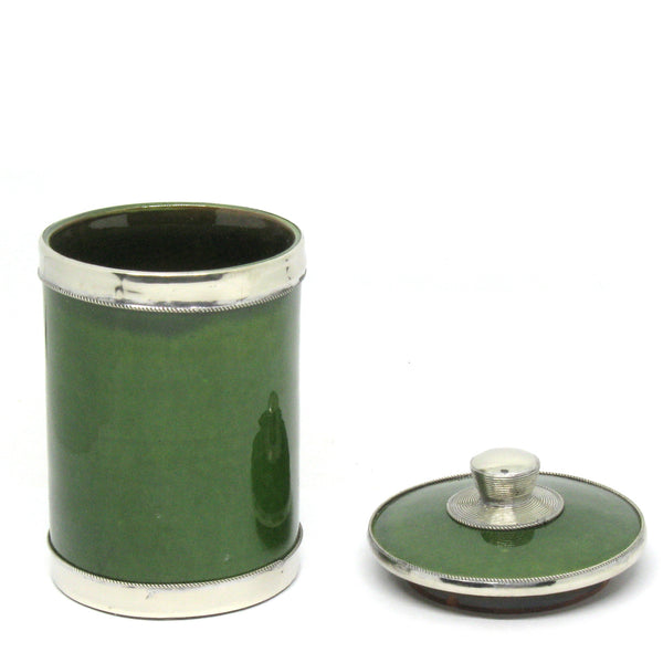 Moroccan ceramic jar | Moss green | H:14cm