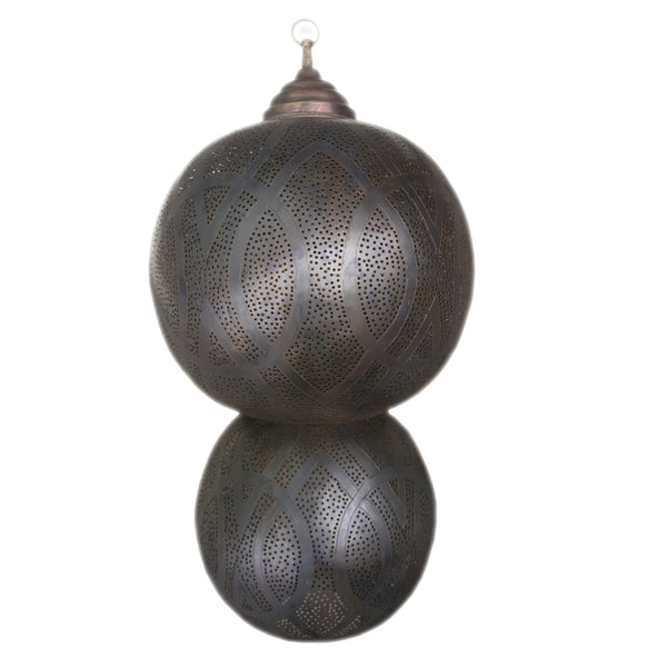 Marokkanische Kugelleuchte "Double Balle" | Messing | H:75cm