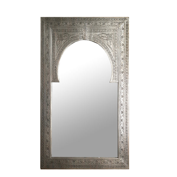 Orientalischer Spiegel Loubna Silber | H:100cm